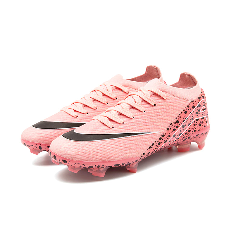 Custom Soccer Cleats "Cheetah Print" Pink FG