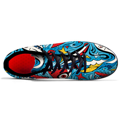 Abstract Art Shark Pattern Football Shoes FG